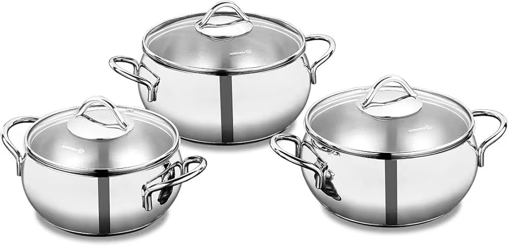 SET Cookware 6 Pièces KORKAMZ TOMBIK A1801 - Inox