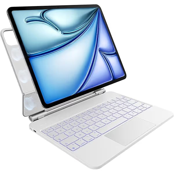 Apple - Magic Keyboard pour iPad Air 13" (M3) Français ( MDFW4F/A) - Blanc
