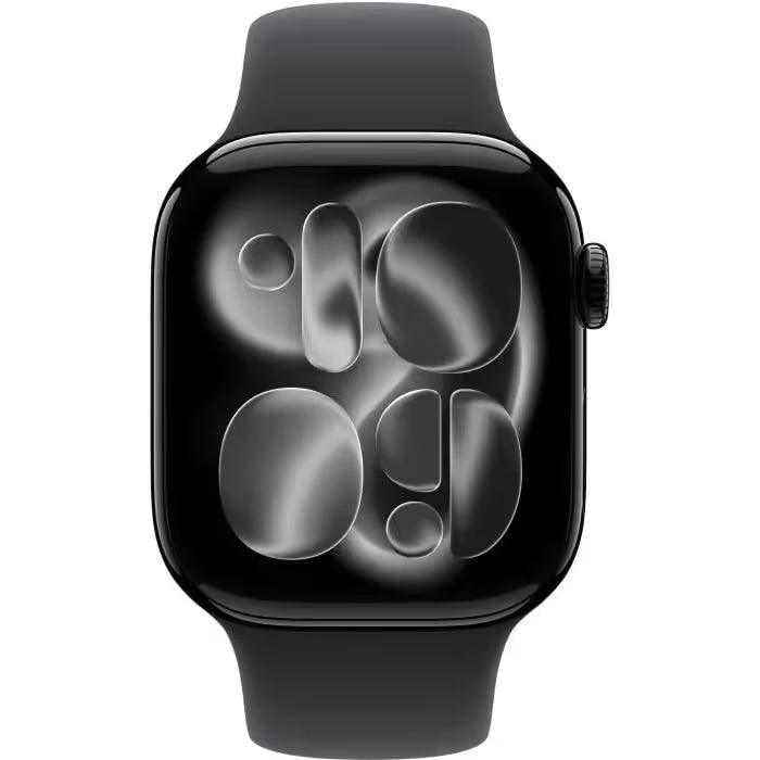 Apple Watch Series 11 GPS - 46mm - Boîtier Jet Black Aluminium - Bracelet Noir Sport Band