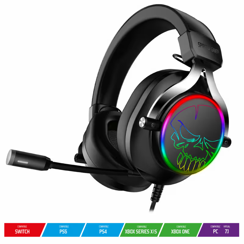 Micro Casque Gaming Filaire Spirit Of Gamer XPERT H600 RGB - Noir