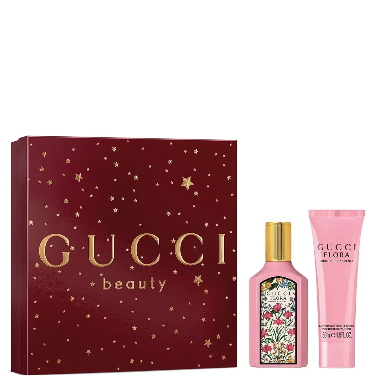 Gucci Coffret Flora Gorgeous Gardenia Eau de Parfum Pour Femme 50ML & Body Lotion 50ML