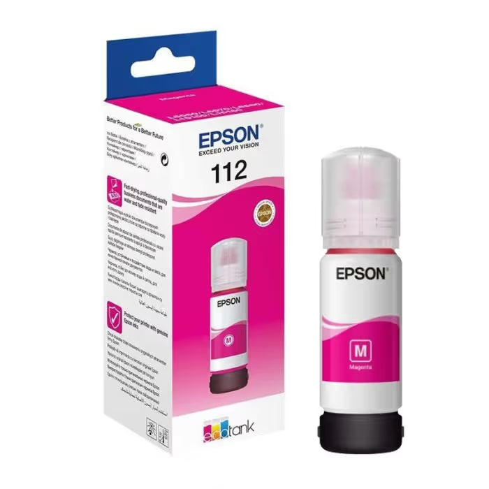 Bouteille d'Encre Original Epson EcoTank 112- Magenta (C13T06C34A)
