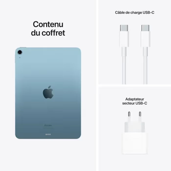 Apple - iPad Air 5Gén - 10,9" - WiFi - 256 Go - Bleu