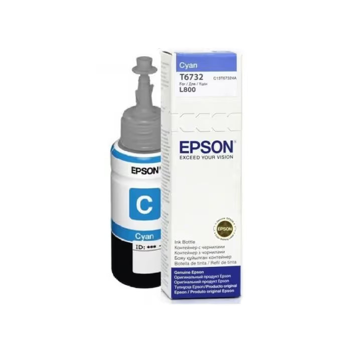 Bouteille d'Encre Original Epson T6732 (C13T67324A) - Cyan