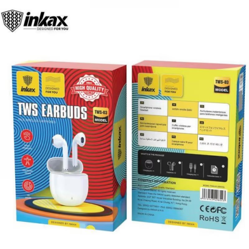 Écouteurs Sans Fil INKAX TWS-03 - Blanc