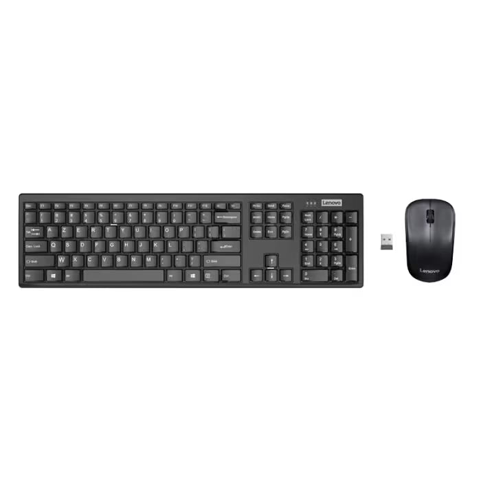 Ensemble Clavier & Souris Sans Fil Lenovo 100 AZERTY Français ( 4X31N94477 )- Noir