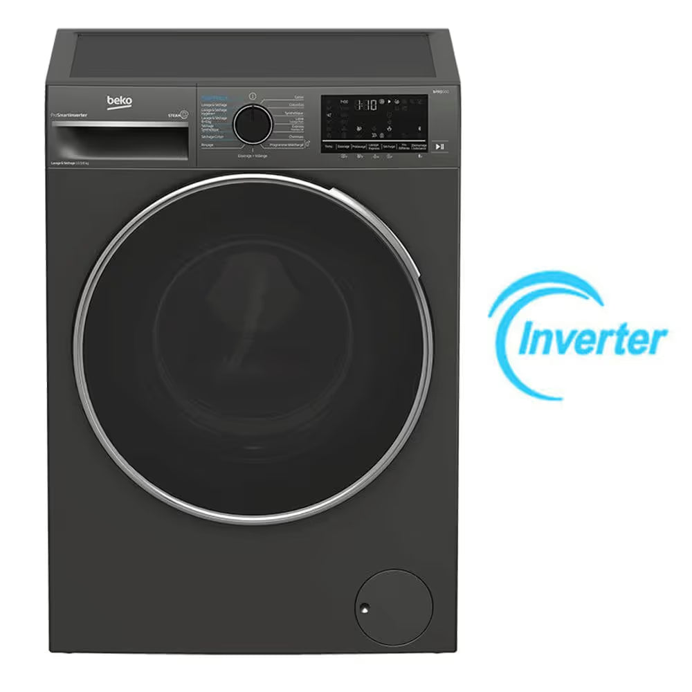 Lavante Séchante Beko 10.5Kg B5DFT810542MG Inverter - Gris