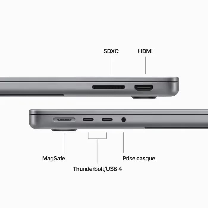 Apple - 14" - MacBook M3 Pro - RAM 18Go - Stockage 1 To - Gris sidéral - Azerty
