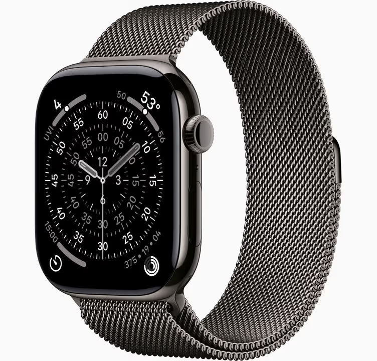 Apple Watch Series 11 GPS + Cellular - 46mm - Boîtier Slate Titane - Bracelet Slate Boucle Milanese