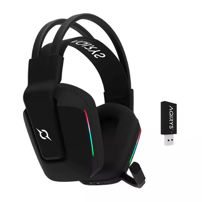 Micro Casque Gaming Sans Fil AQIRYS Alya Stéréo RGB - Noir
