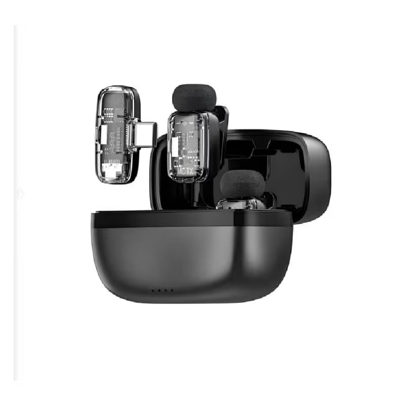 Microphone sans fil WiWU professionnel pour smartphones - Noir