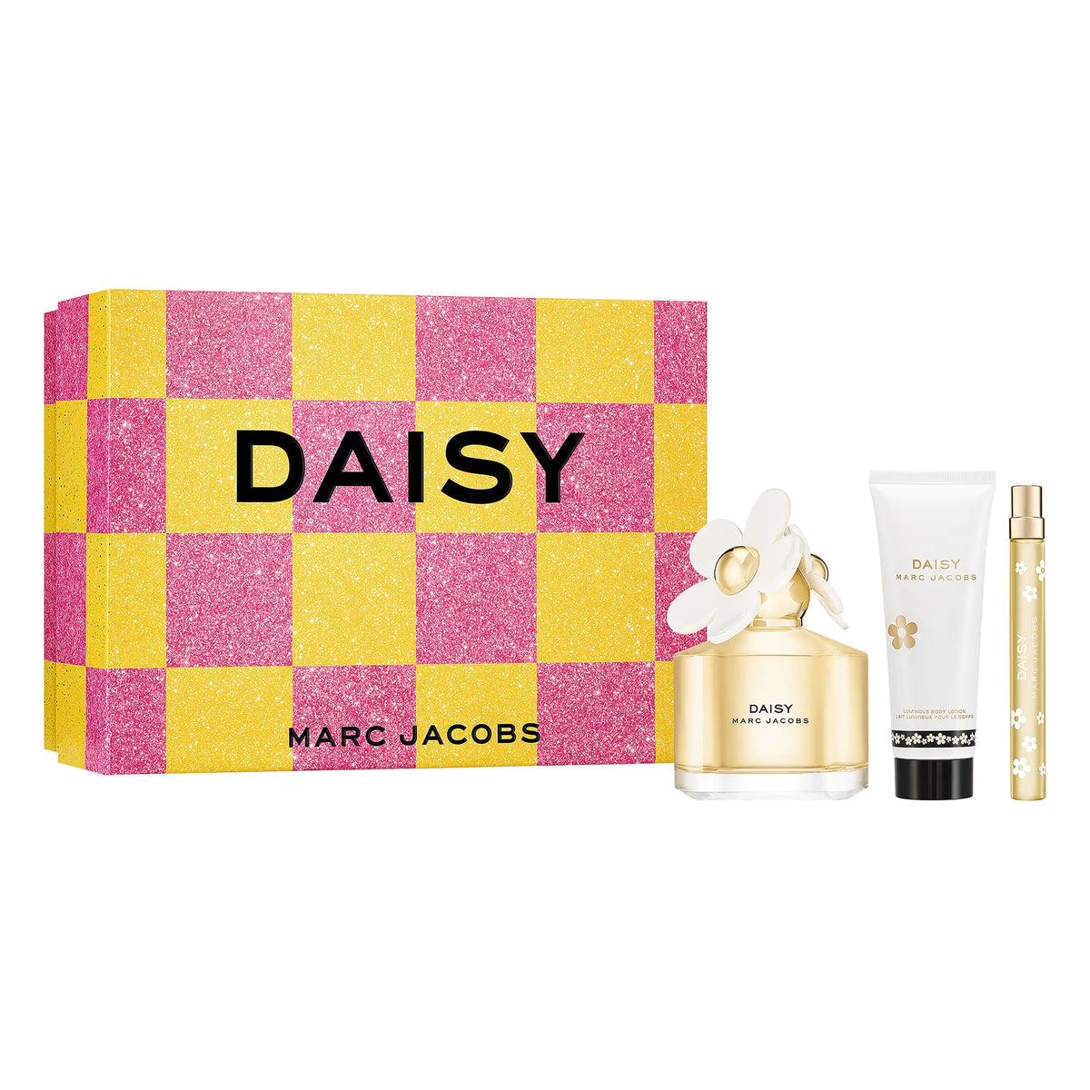 MARC JACOBS Daisy Coffret Eau de Toilette 100Ml+Format Voyage 10Ml+Lotion Pailleté 75Ml