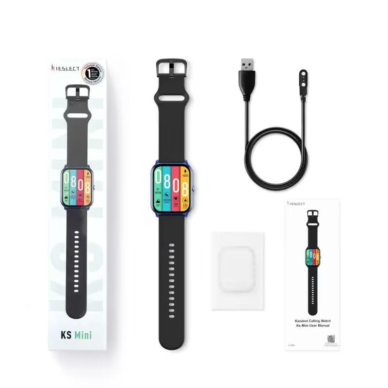 MONTRE CONNECTÉE KIESLECT SMART CALLING WATCH KS MINI - NOIR ET BLEU