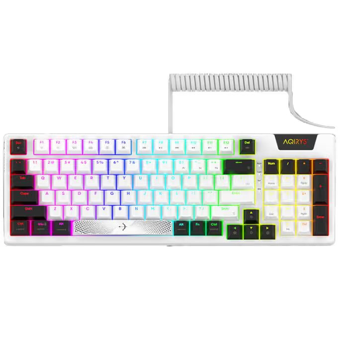 Clavier Gamer Mécanique AQIRYS Adara 100% Anti-Ghosting RGB - Blanc