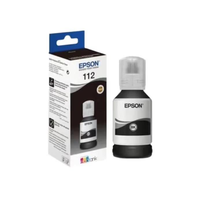 Bouteille d'Encre Original Epson EcoTank 112- Noir (C13T06C14A)