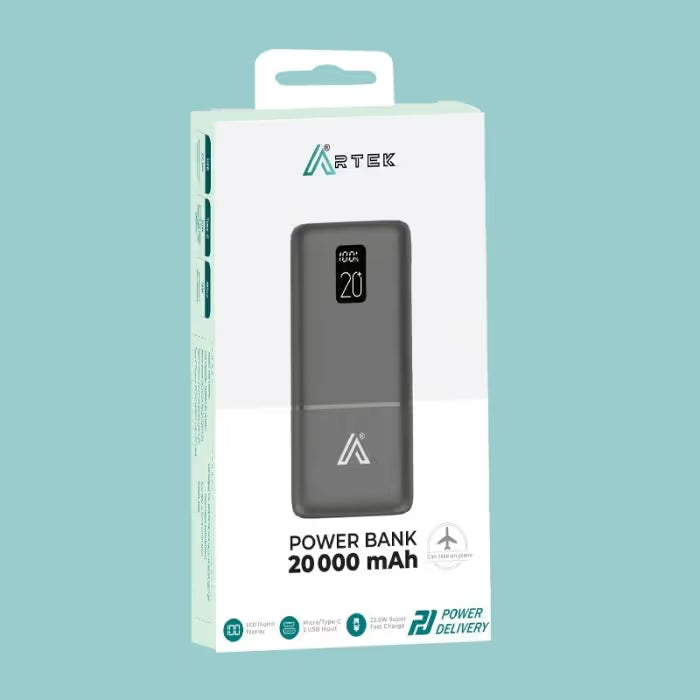 Power Bank ARTEK 20000mAh - Onyx