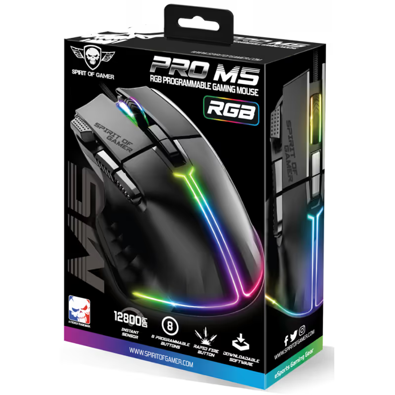 Souris Gaming Filaire Spirit Of Gamer Pro-M5 RGB - Noir