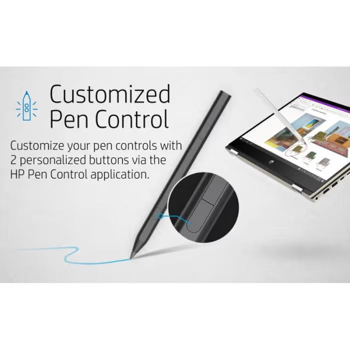 Stylet Inclinable Rechargeable HP MPP 2.0 - Noir