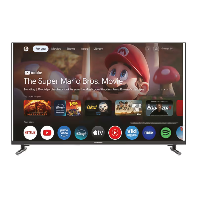 Tv MAXWELL 55" MG60 QLed 4K Smart Google Tv avec Récepteur Intégré - Noir