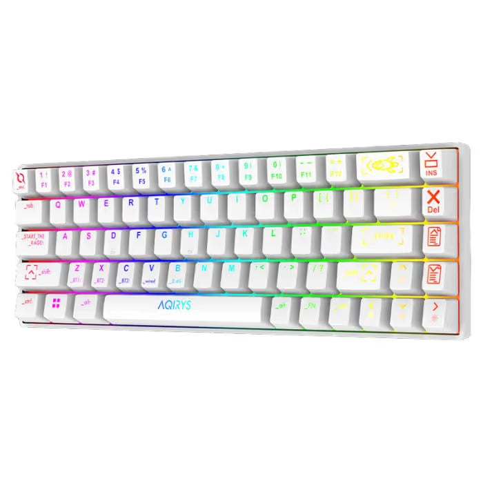 Clavier Gamer Mécanique AQIRYS Mira 100% Anti-Ghosting RGB - Blanc