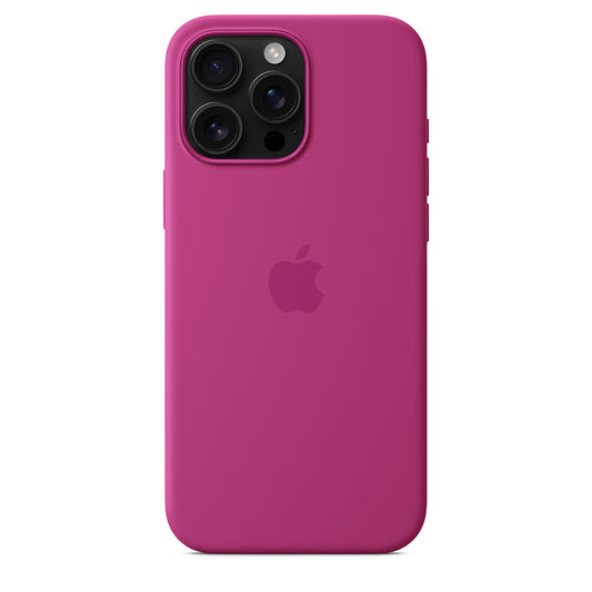 Coque en Silicone MagSafe pour iPhone 16 Pro - Rose Fuchsia
