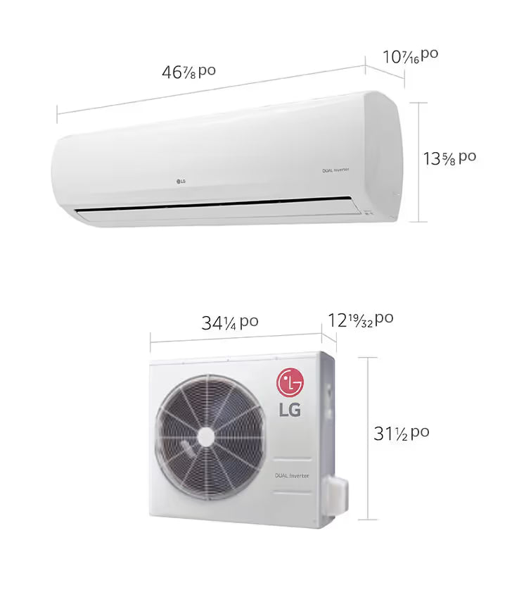 Climatiseur LG DUALCOOL ThinQ 36000 BTU Chauffage Double Onduleur