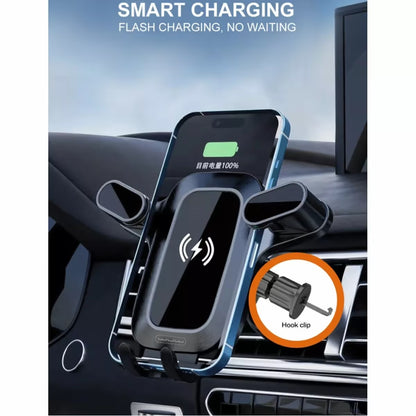 Support de Voiture Z29 Avec Chargeur Sans Fil 15W Type-C - Rotatif 360°