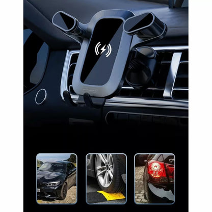Support de Voiture Z29 Avec Chargeur Sans Fil 15W Type-C - Rotatif 360°