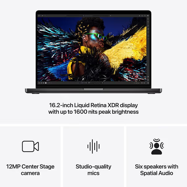 Apple - 16"  MacBook Pro M4 Max 1To 36 Go CPU 14 cœurs GPU 32 cœurs - Noir sidéral (MX303FN/A)