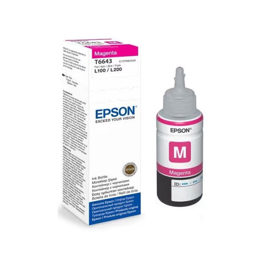 Bouteille d'Encre Original Epson T6643- Magenta (C13T66434A)
