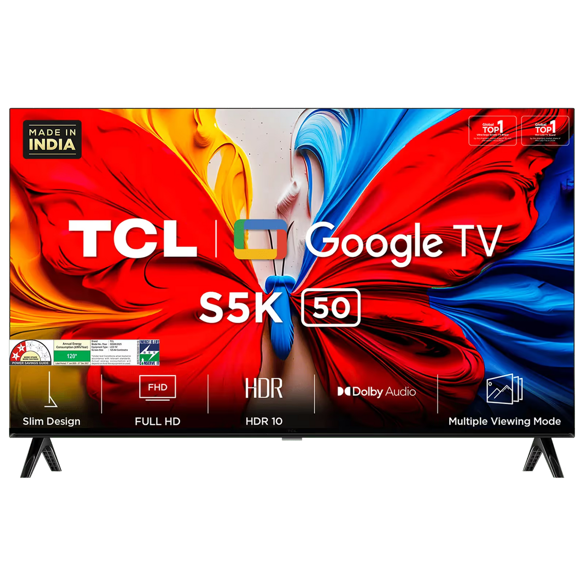 TV TCL S5K 50" QLED FHD Smart Google Tv - Noir