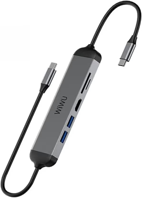 WIWU ALPHA 5 IN 1 USB-C HUB A521H - GRAY