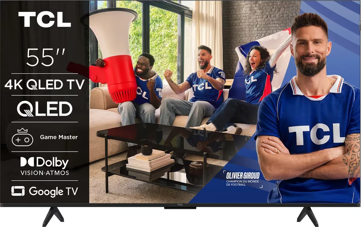 TV TCL 55P7L 55" QLED UHD 4K Google TV - Noir