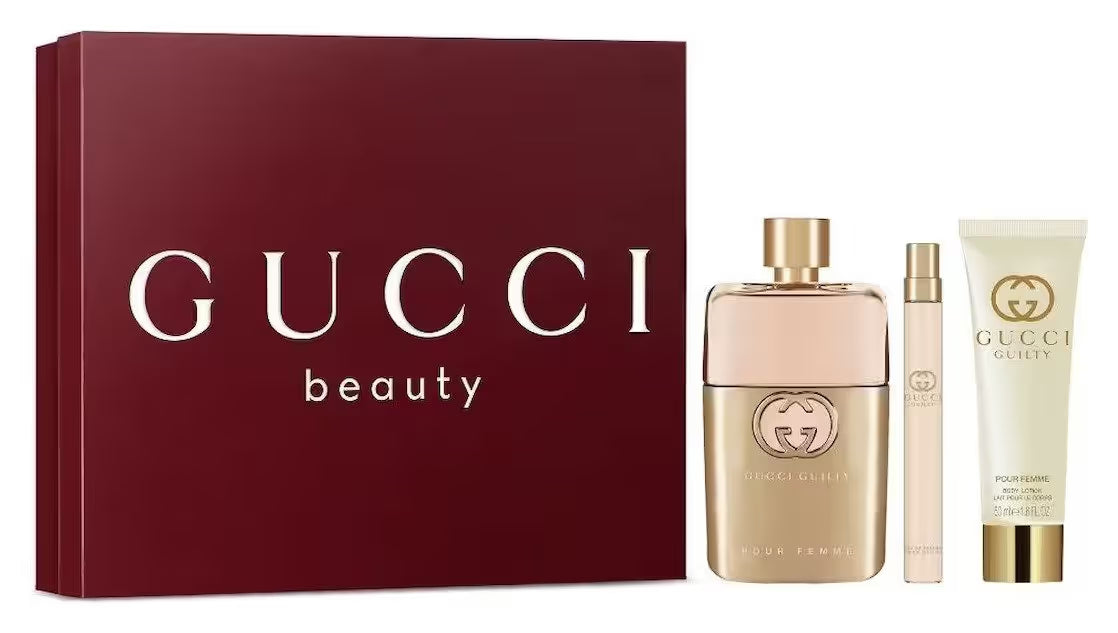 GUCCI Coffret GUCCI Guilty Eau De Parfum Pour Femme 90ML &  Body Lotion 50ML + Vaporisateur 10ML