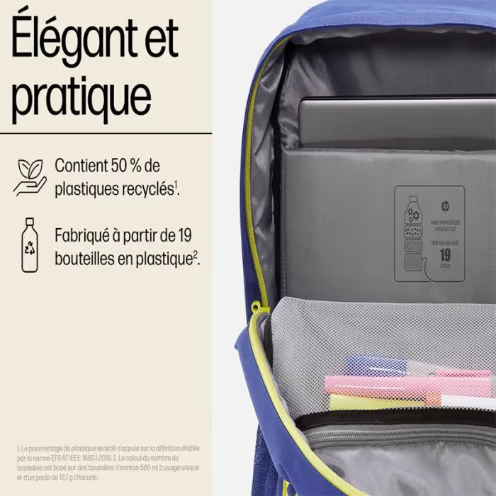 Sac à Dos HP Campus pour PC Portable 15.6" (7J596AA) - Bleu & Jaune