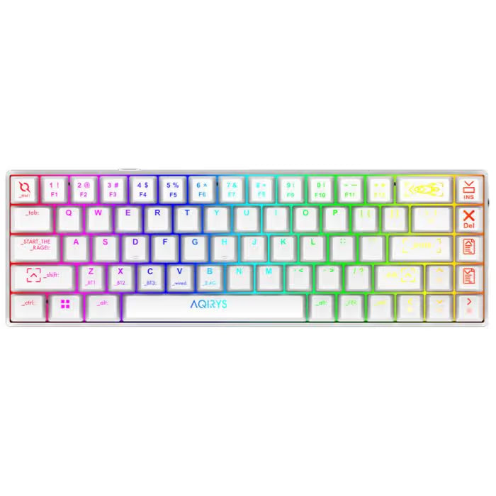 Clavier Gamer Mécanique AQIRYS Mira 100% Anti-Ghosting RGB - Blanc