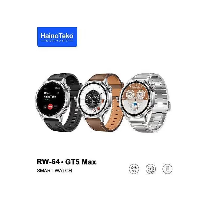 Montre Connectée Haino Teko  GT5 Max avec 3 Bracelets- Marron