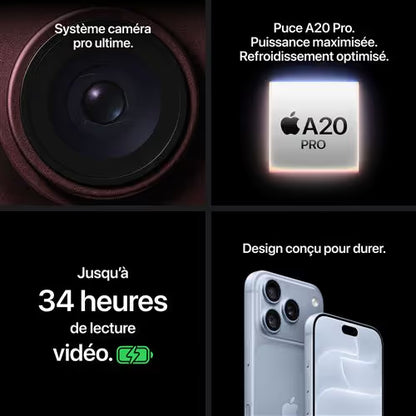 Apple iPhone 18 Pro 512 Go - Bleu Glacier
