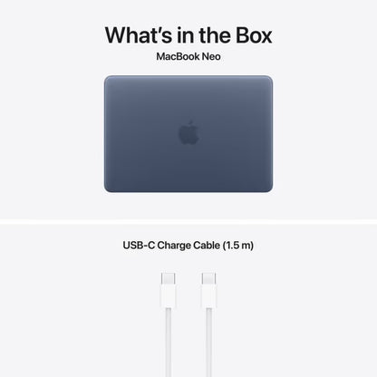 Apple - 13" MacBook Neo A18 Pro Avec Touch ID 8 Go 512 Go SSD Sans Adaptateur - Indigo Bleu