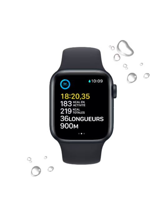Apple Watch SE 2ᵉ génération Lumière Stellaire 40 mm.
