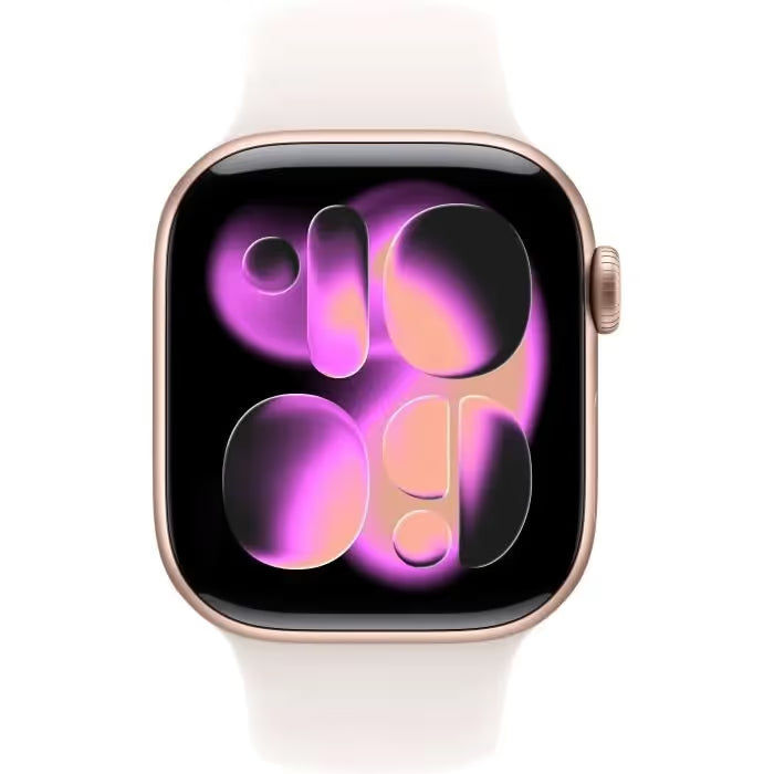 Apple Watch Series 11 GPS - 46mm - Boîtier Rose Gold Aluminium - Bracelet Rose Poudré Sport Band