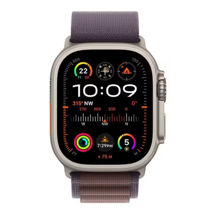 Apple Watch Ultra 2 - GPS - 49mm - Boîtier en Titane et Bracelet Boucle Alpine Indigo M