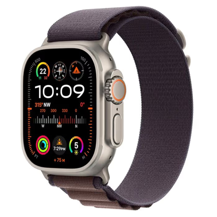 Apple Watch Ultra 2 - GPS - 49mm - Boîtier en Titane et Bracelet Boucle Alpine Indigo M