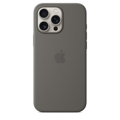 Coque en Silicone MagSafe pour iPhone 16 Pro - Gris minéral