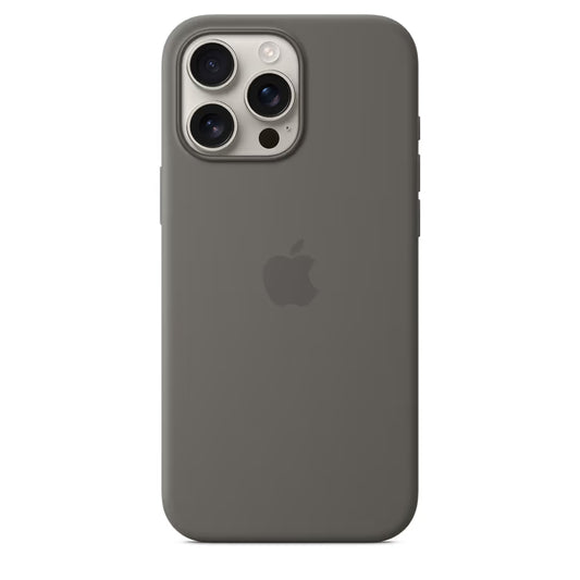Coque en Silicone MagSafe pour iPhone 16 Pro - Gris minéral