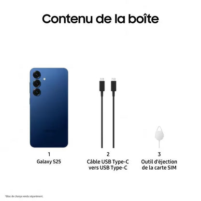 Samsung Galaxy S25 12Go 256Go - Bleu Nuit
