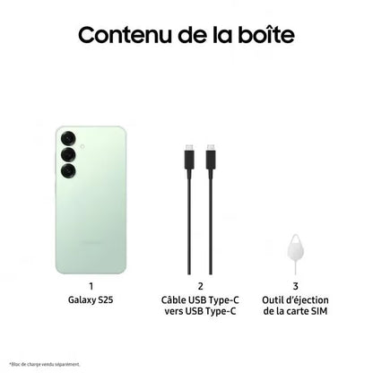 Samsung Galaxy S25 12Go 256Go - Vert d'eau