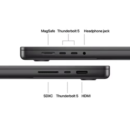 Apple - 14" MacBook M4 Pro  24Go 1TO SSD CPU 10 coeurs GPU 10 coeurs (MCX04FN/A) - Noir Sidéral