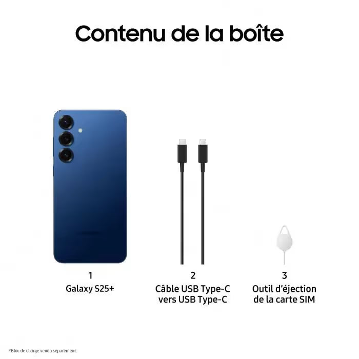 Samsung Galaxy S25 Plus 12Go 512Go - Bleu Nuit