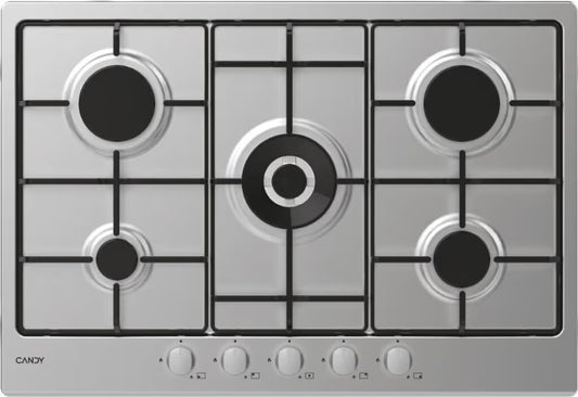 Plaque De Cuisson Candy CHW74WX 5 Feux 75 Cm - Inox